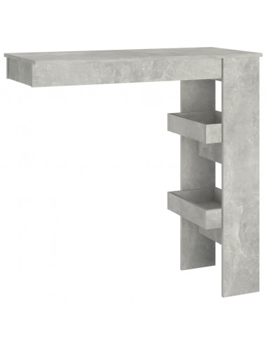 Bancone da Muro Grigio Cemento 102x45x103,5 cm Legno Compensato