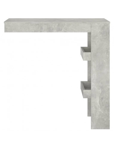 Bancone da Muro Grigio Cemento 102x45x103,5 cm Legno Compensato