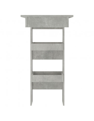 Bancone da Muro Grigio Cemento 102x45x103,5 cm Legno Compensato