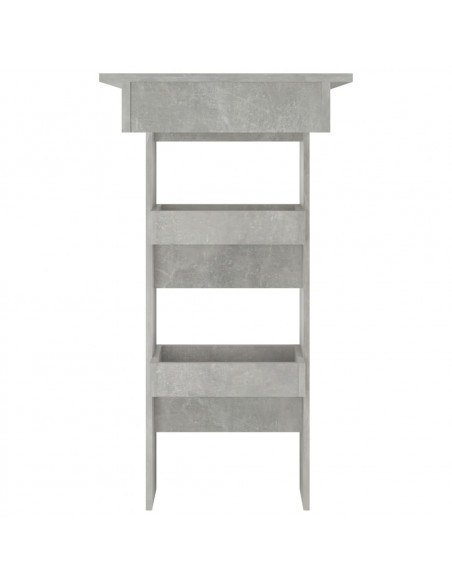 Bancone da Muro Grigio Cemento 102x45x103,5 cm Legno Compensato