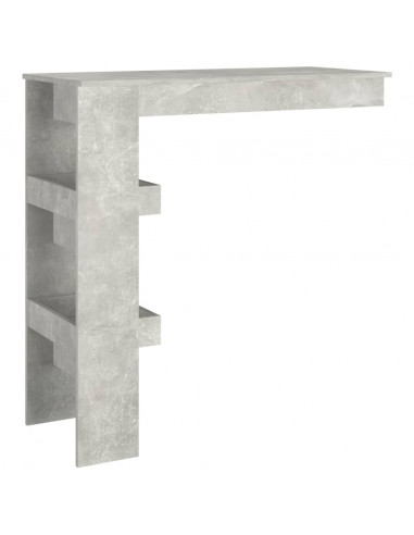 Bancone da Muro Grigio Cemento 102x45x103,5 cm Legno Compensato