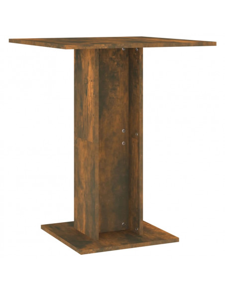Tavolo da Bistrot Rovere Fumo 60x60x75cm in Legno Multistrato