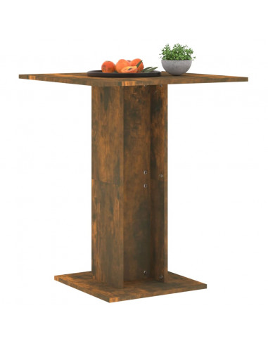 Tavolo da Bistrot Rovere Fumo 60x60x75cm in Legno Multistrato