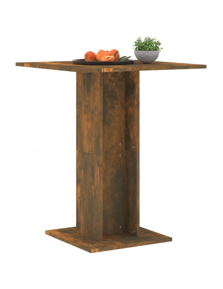 Tavolo da Bistrot Rovere Fumo 60x60x75cm in Legno Multistrato