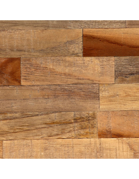 Panca in Legno di Teak di Recupero e Acciaio 160x35x45 cm