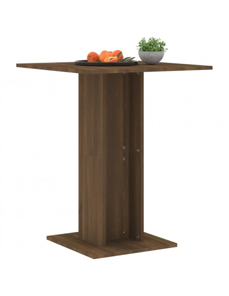 Tavolo da Bistrot Rovere Marrone 60x60x75 cm Legno Multistrato