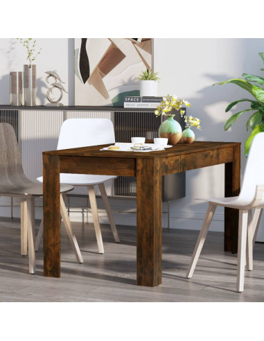 Tavolo da Pranzo Rovere Fumo 140x74,5x76 cm Legno Multistrato
