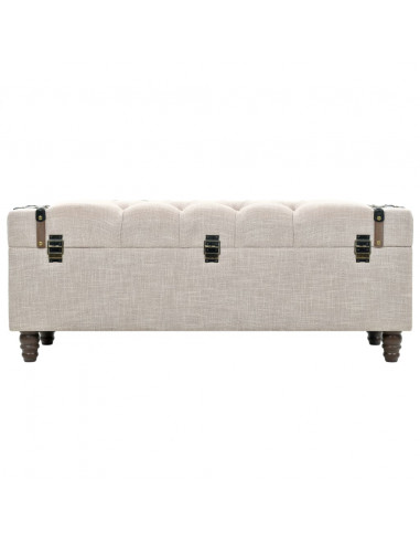 Set Cassapanche 3 pz in Legno Massello e Acciaio 112x37x45 cm