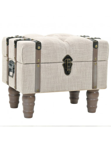 Set Cassapanche 3 pz in Legno Massello e Acciaio 112x37x45 cm