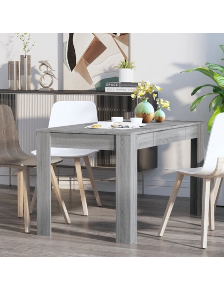 Tavolo da Pranzo Grigio Sonoma 140x74,5x76 cm Legno Multistrato