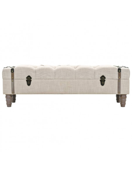 Cassapanca in Legno Massello e Acciaio 111x34x37 cm