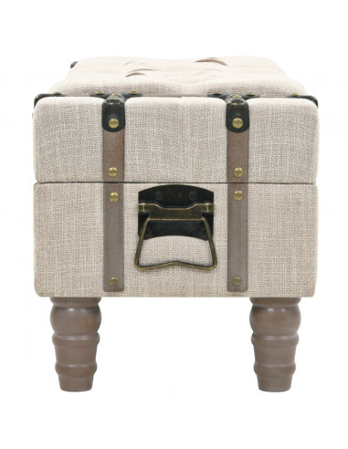 Cassapanca in Legno Massello e Acciaio 111x34x37 cm