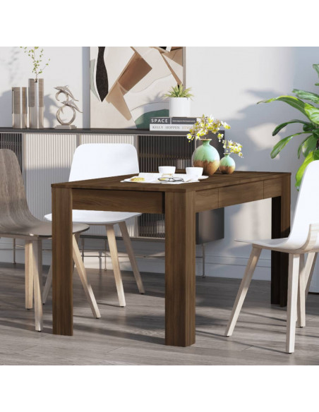 Tavolo da Pranzo Rovere Marrone 140x74,5x76cm Legno Multistrato
