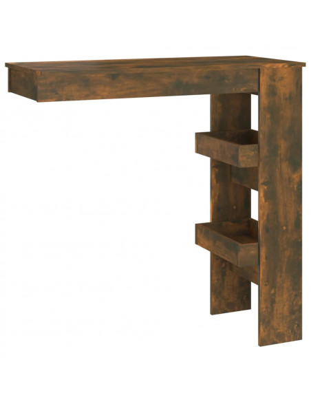 Bancone da Muro Rovere Fumo 102x45x103,5 cm Legno Multistrato