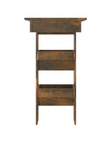 Bancone da Muro Rovere Fumo 102x45x103,5 cm Legno Multistrato