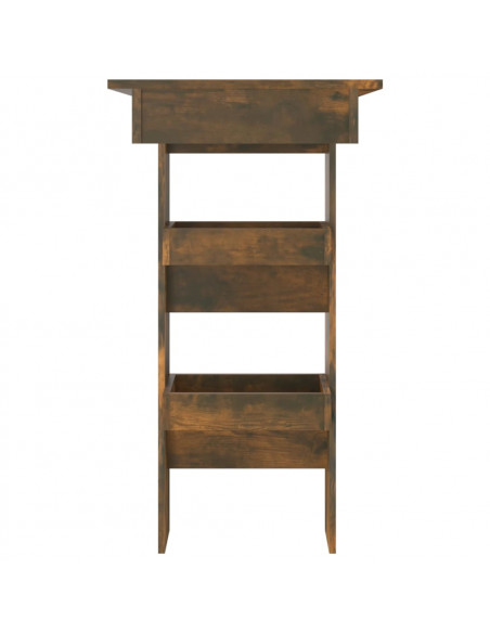 Bancone da Muro Rovere Fumo 102x45x103,5 cm Legno Multistrato