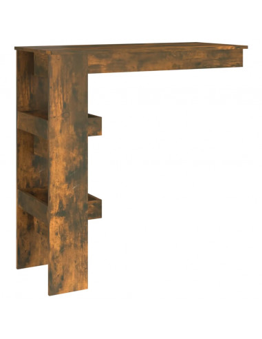 Bancone da Muro Rovere Fumo 102x45x103,5 cm Legno Multistrato