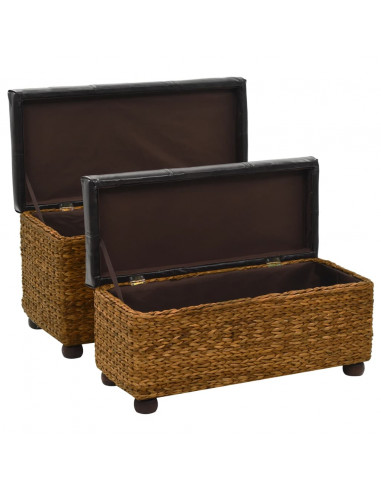 Set Panche 2 pz in Giunco Marrone