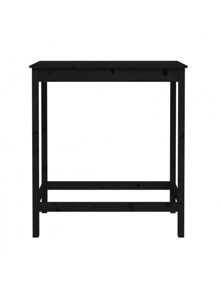 Tavolo da Bar Nero 100x50x110 cm in Legno Massello di Pino