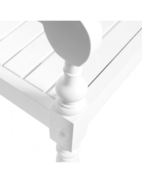 Panchina Batavia 98 cm in Legno Massello di Mogano Bianca