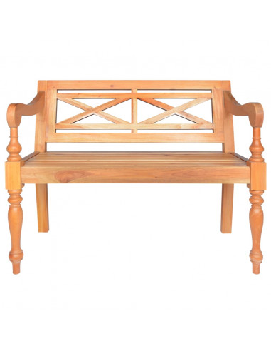 vidXL Panchina Batavia 98 cm Legno Massello di Mogano Marrone Chiaro