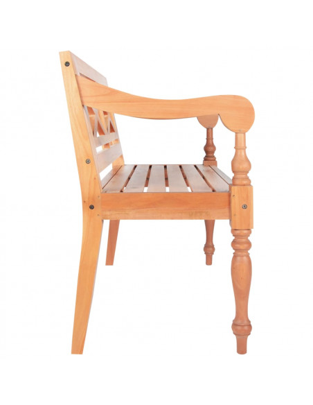 vidXL Panchina Batavia 98 cm Legno Massello di Mogano Marrone Chiaro
