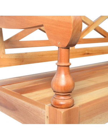 vidXL Panchina Batavia 98 cm Legno Massello di Mogano Marrone Chiaro
