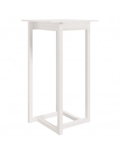 Tavolo da Bar Bianco 60x60x110 cm in Legno Massello di Pino 2