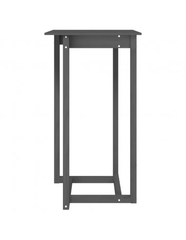 Tavolo da Bar Grigio 60x60x110 cm in Legno Massello di Pino