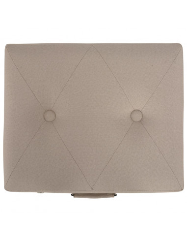 Sgabelli con Contenitore 3 pz in Tessuto Beige