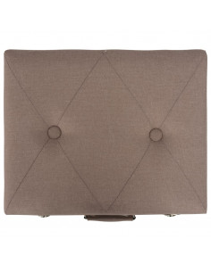 Sgabelli con Contenitore 3 pz in Tessuto Marrone 2