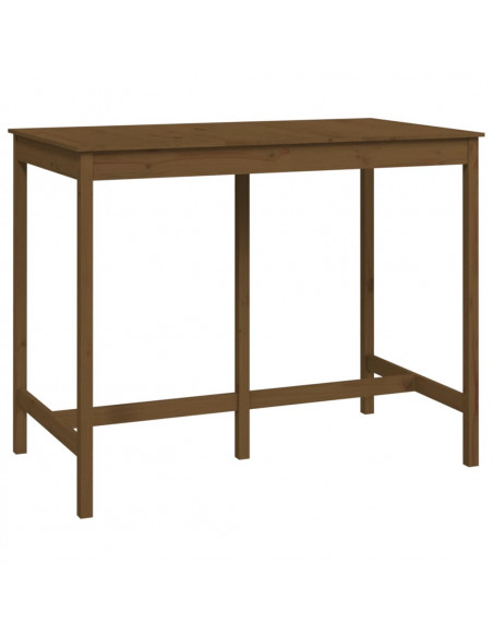 Tavolo da Bar Miele 140x80x110 cm in Legno Massello di Pino