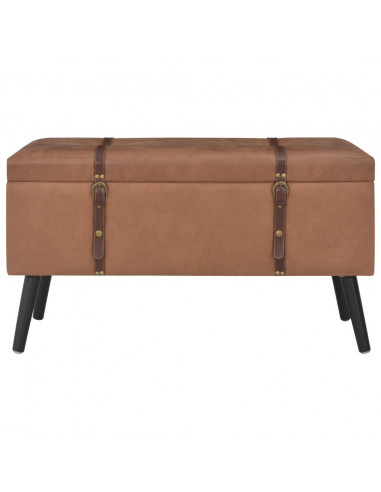 Sgabelli con Contenitore 3 pz in Similpelle Marrone