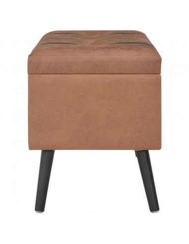 Sgabelli con Contenitore 3 pz in Similpelle Marrone