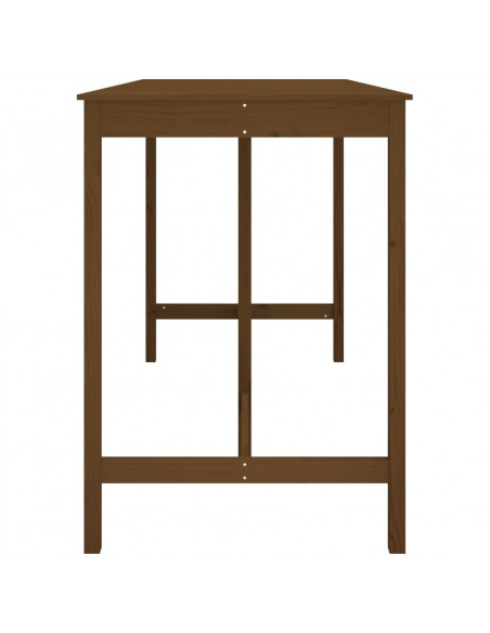 Tavolo da Bar Miele 180x80x110 cm in Legno Massello di Pino