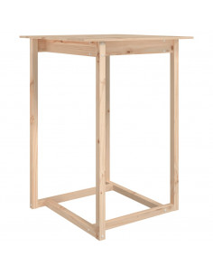 Tavolo da Bar 80x80x110 cm in Legno Massello di Pino 2