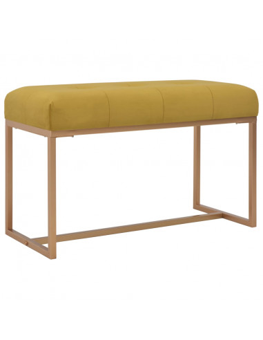 Panca 80 cm in Velluto Senape