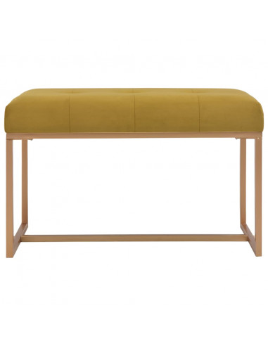Panca 80 cm in Velluto Senape