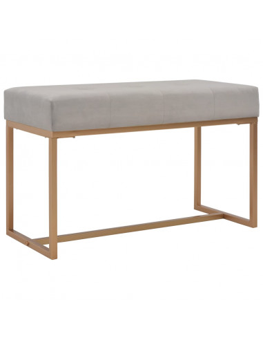 Panca 80 cm in Velluto Grigio