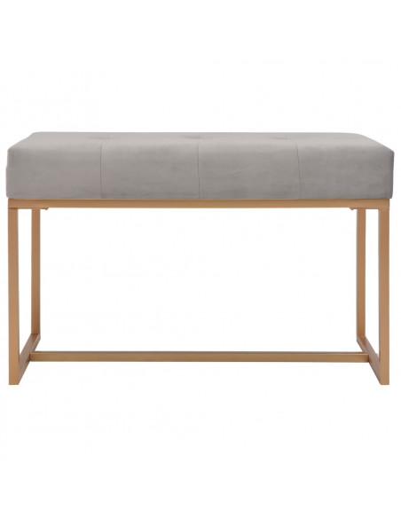Panca 80 cm in Velluto Grigio