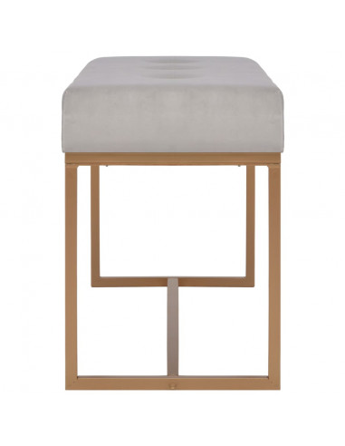 Panca 80 cm in Velluto Grigio