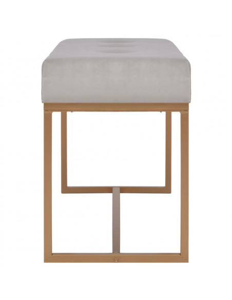 Panca 80 cm in Velluto Grigio