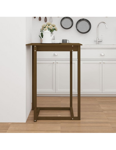 Tavolo da Bar Miele 80x80x110 cm in Legno Massello di Pino