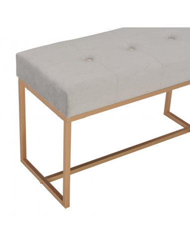 Panca 80 cm in Velluto Grigio