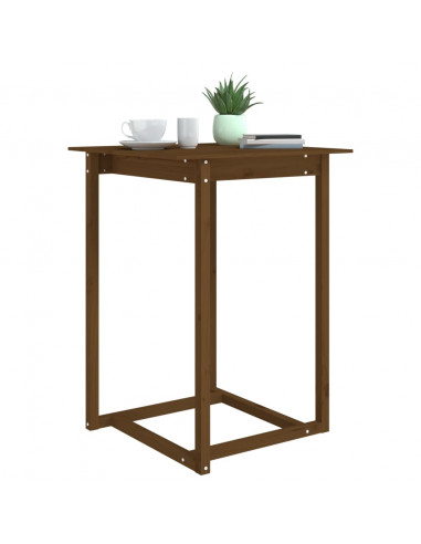 Tavolo da Bar Miele 80x80x110 cm in Legno Massello di Pino