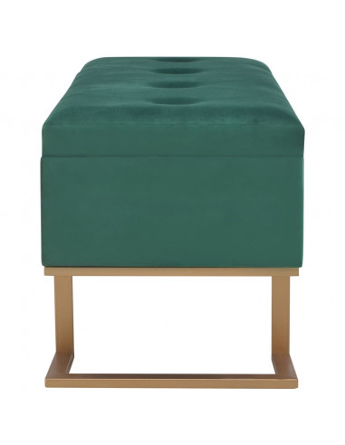 Panca con Vano Portaoggetti 105 cm in Velluto Verde