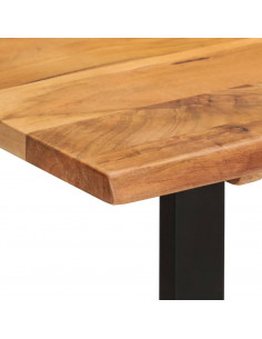 Tavolo da Pranzo 110x50x76 cm Legno Massello di Acacia 2