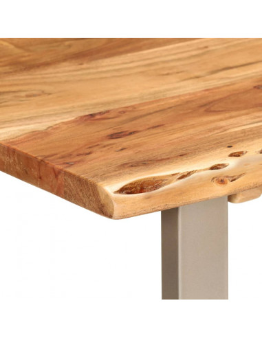 Tavolo da Pranzo 110x50x76 cm Legno Massello di Acacia