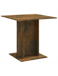 Tavolo da Pranzo rovere fumo 80x80x75 cm Legno Multistrato 2