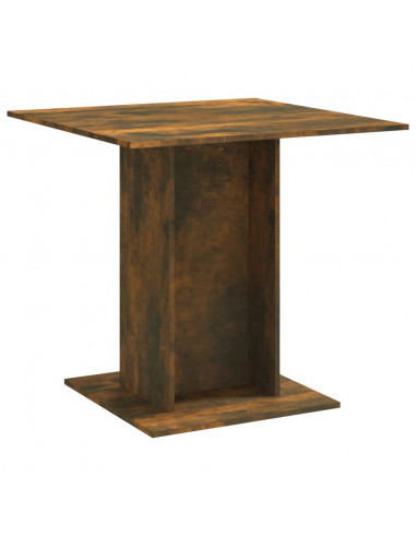 Tavolo da Pranzo rovere fumo 80x80x75 cm Legno Multistrato